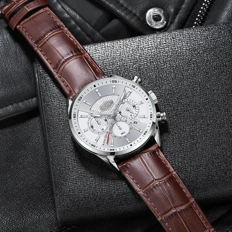 HEROFORCE Silver Chronograph Watch for Men