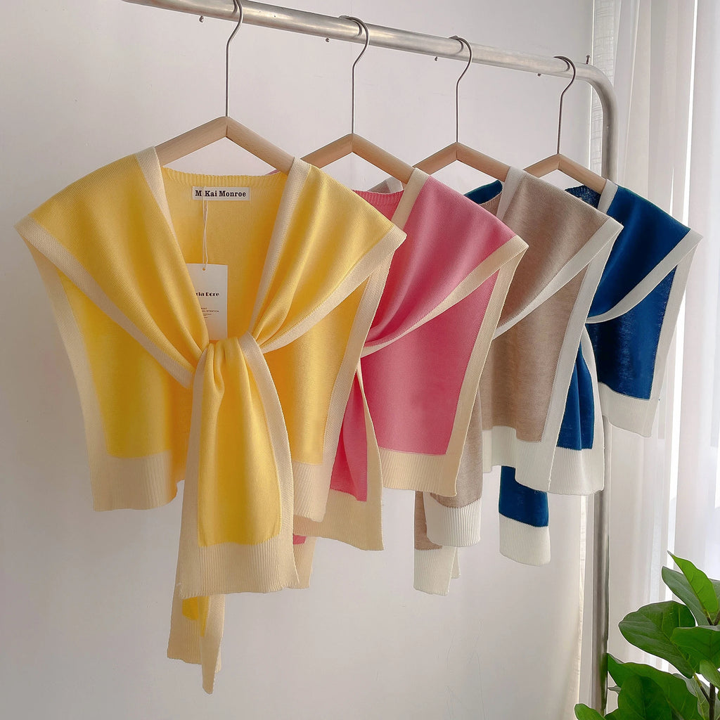 2025 Spring And Autumn Knitted Shawl With Summer Office Air-Conditioned Room Neck And Shoulder Scarf Casual Fashion Outdoor