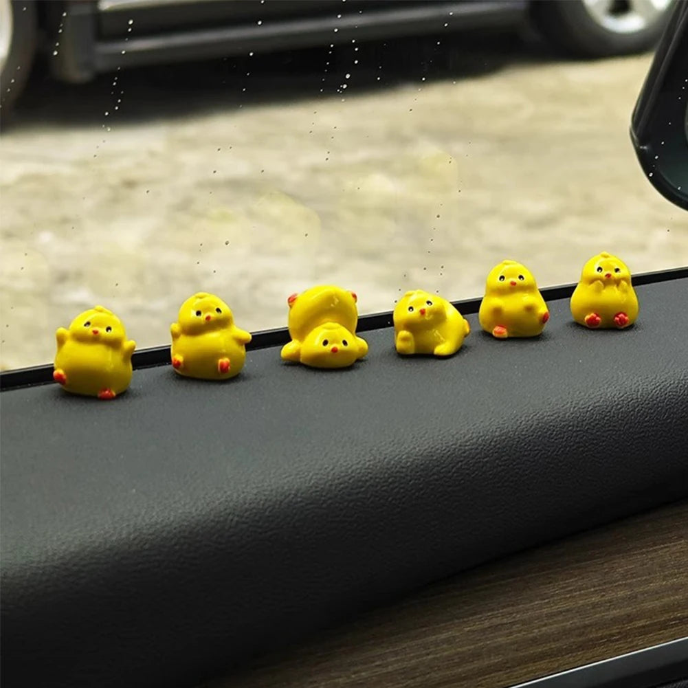 Mini Yellow Chick Car Decoration Gift Resin Ornaments for