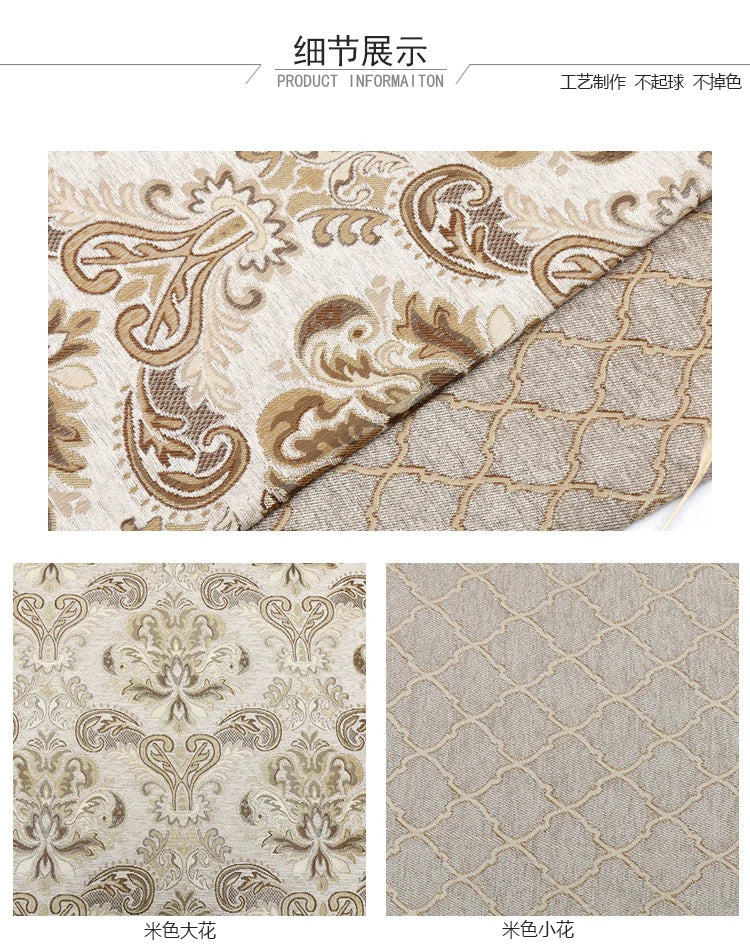 Jacquard Chenille Sofa Fabric European Style High Precision for Upholstery Home Decor Drapery Covers By Meters
