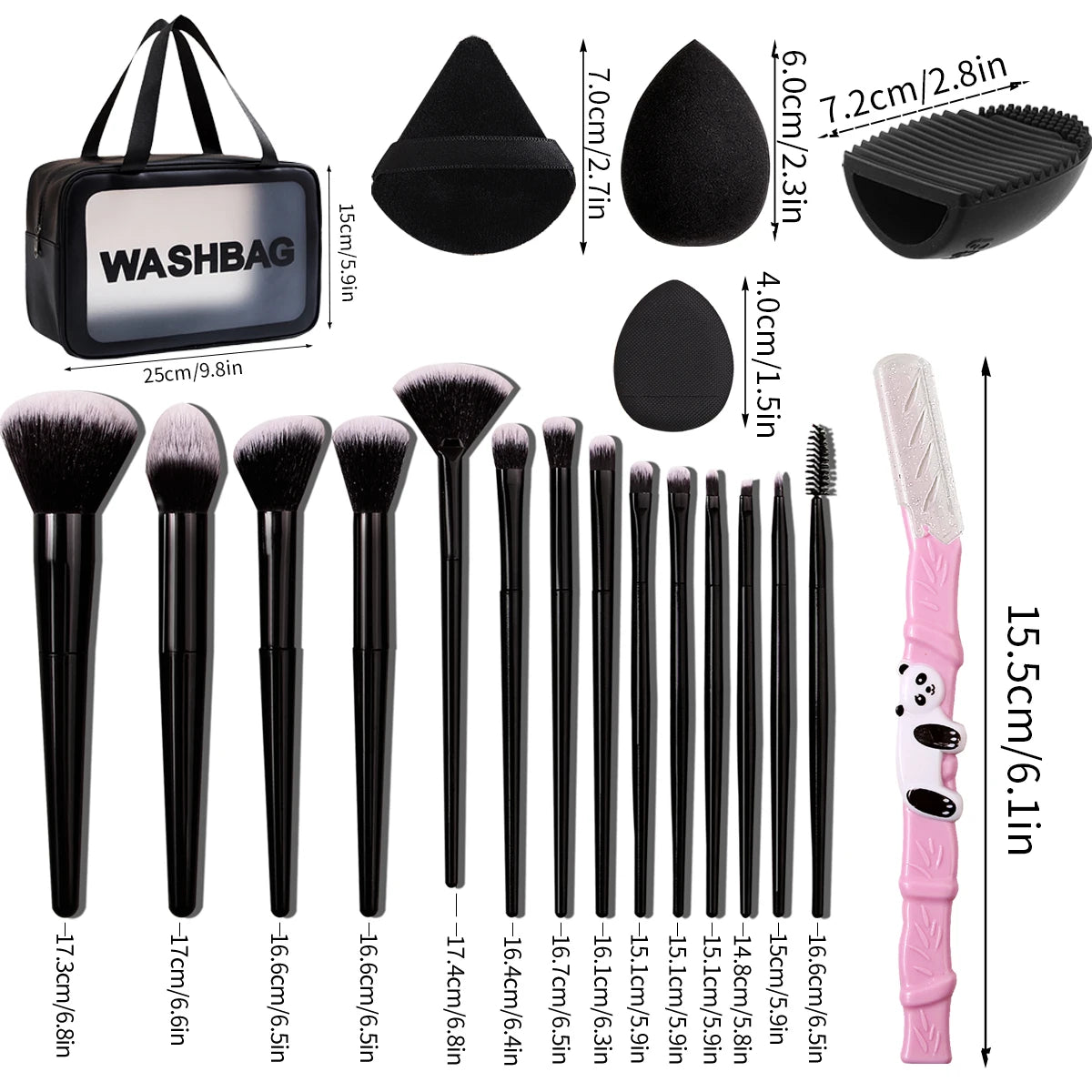 27/14/9/1PCS Professional Makeup Brush Set 14 Brushes