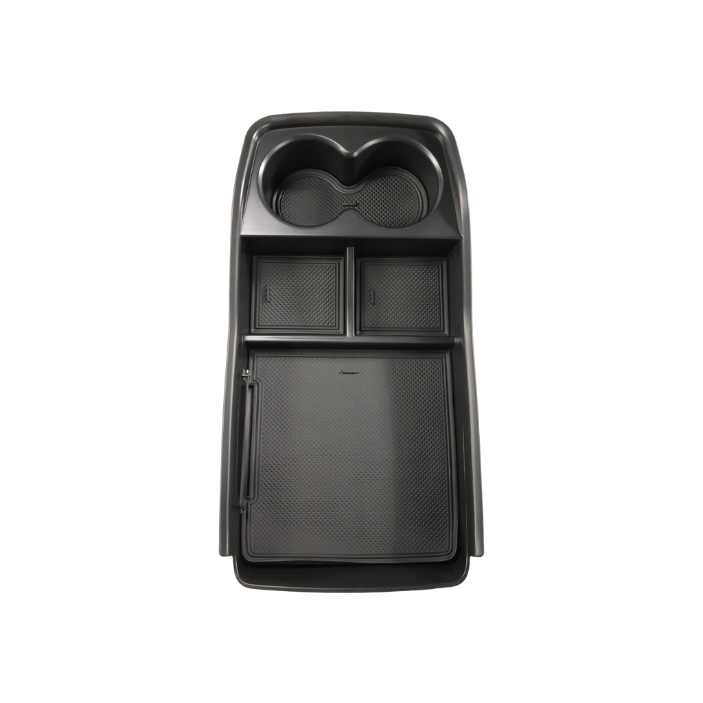 Car Armrest Storage Box Lower Center Console Organizer Cup Holder Storage Box Wireless Charger Panel Mat For KIA EV9 2024 2025