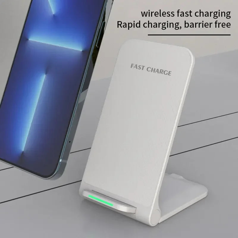 30W Wireless Charger Stand Pad For iPhone 15 14 13 12 11 Pro X XS Max XR 8 Samsung Xiaomi Induction Fast Charging Dock Station
