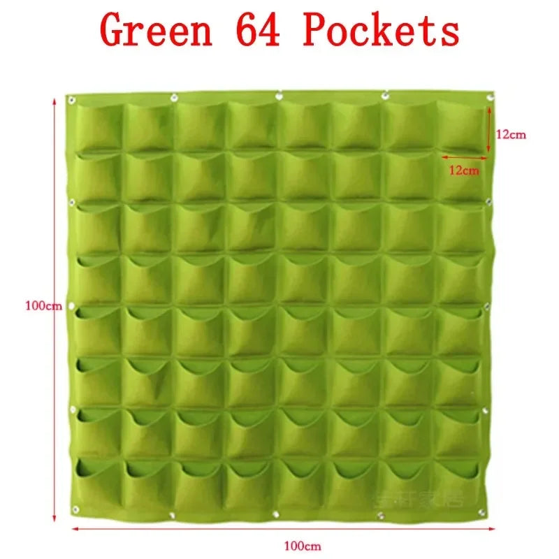 Wall Hanging Pockets Planting Bags Flower Pot Home Garden Grow Bag Garden Planter Vertical Seedling Plant Pot Home Decor Supply