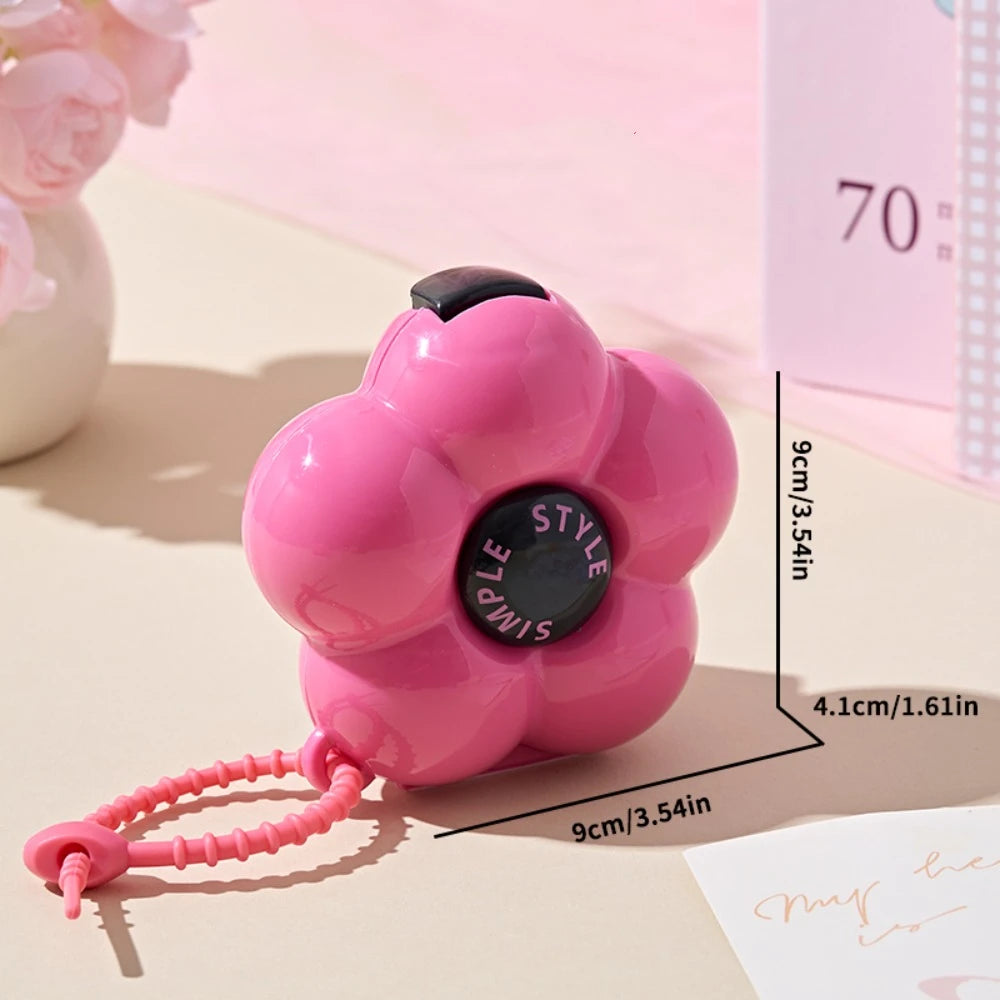 Cute Flowers Storage Box Pendant Dopamine with Dividers Jewelry Case Waterproof Plastic Medicine Box Travel