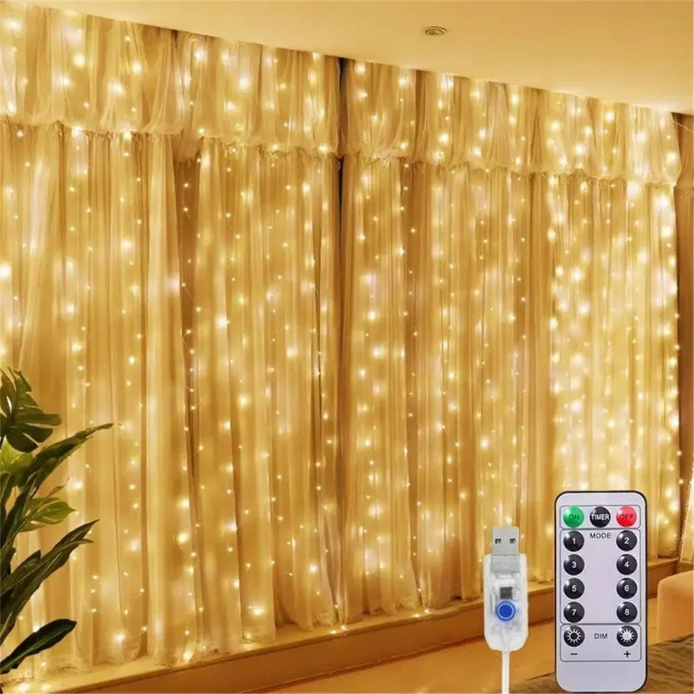 USB Curtain Lights - 8 Lighting Modes LED Fairy