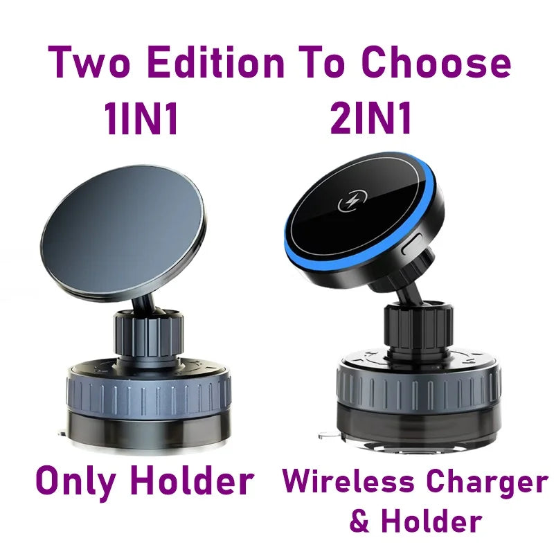 Universal Magnetic Phone Wireless Charger Holder Sucker in Car Home Mirro Gym Bath for Iphone 16 15 14 13 12 11 Pro Max Samsung