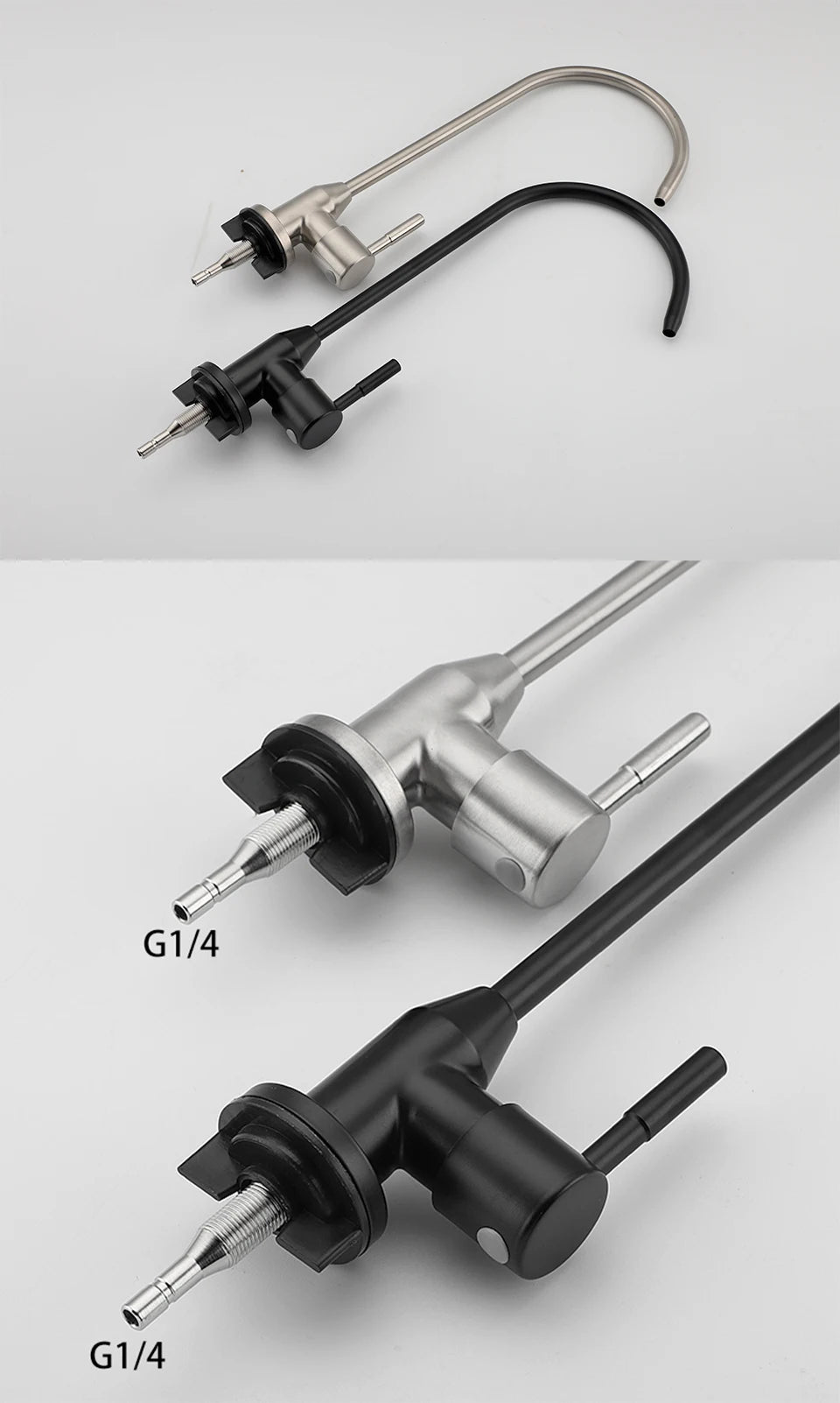 ULA 1/4"Kitchen Faucets Direct Drinking Tap Stainless Steel Water Purifier Faucet Single Cold Water Sink Faucet Filter Faucet