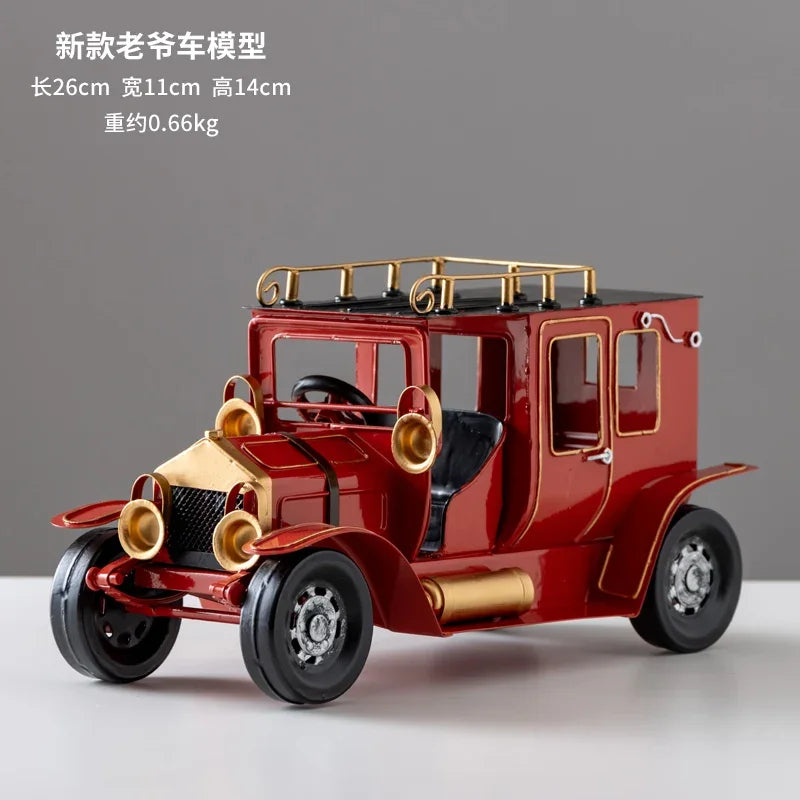 Vintage Nostalgic Vintage Car Models Office Accessories Creative Home Porch Living Room Wine Cabinet Decorations Room Decor