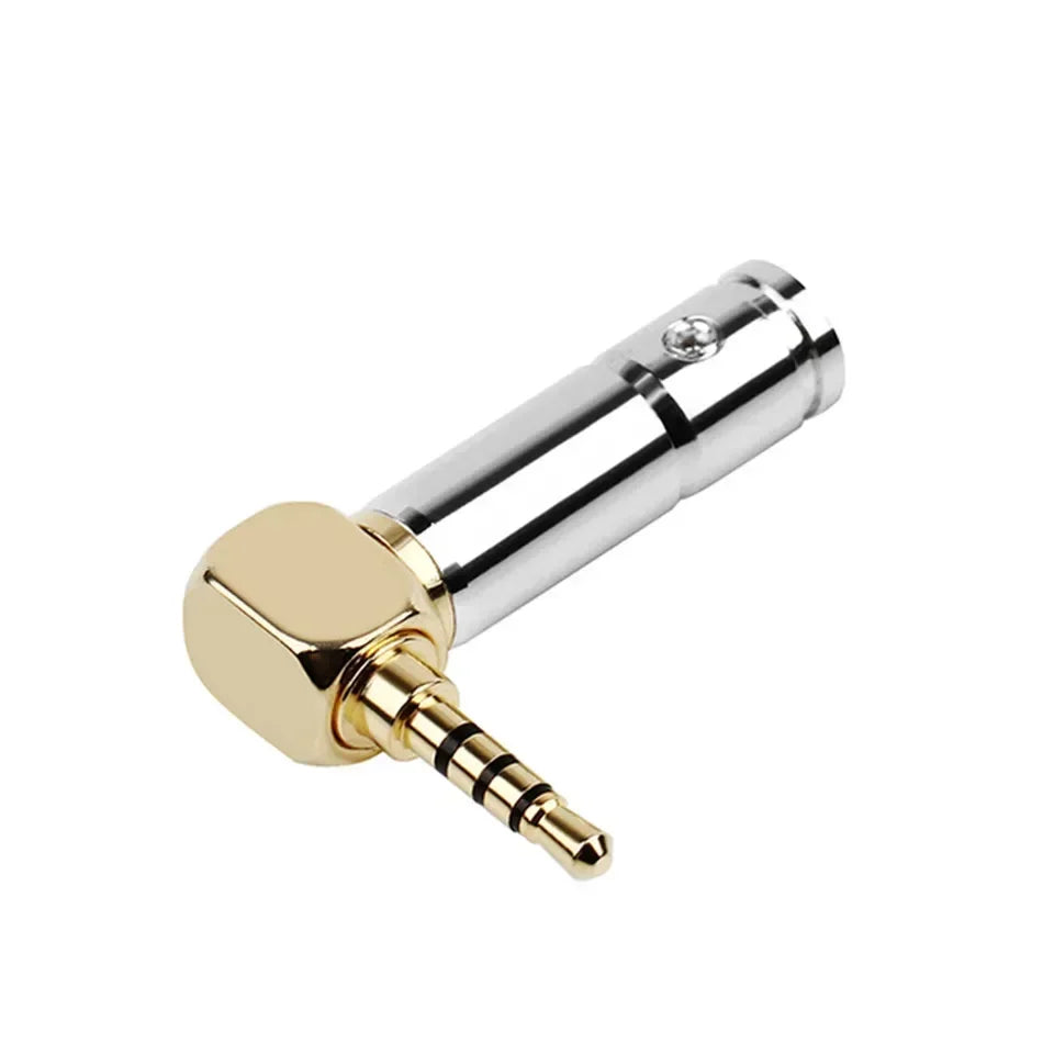 Audio Plug Jack 2.5mm 3/32 2.5 Earphone Connector 4 Pole 90 Degree Bend For Soldering Consumer Electronics Speaker Terminal