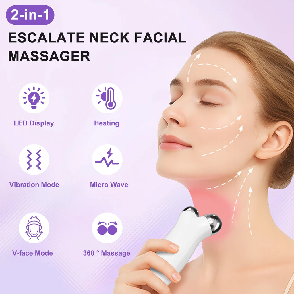 CMH FaceCare Lifting Machine V-Face Roller Skin Rejuvenation Anti-Wrinkle Beauty Device EMS Facial Massager Roller Microcurrent