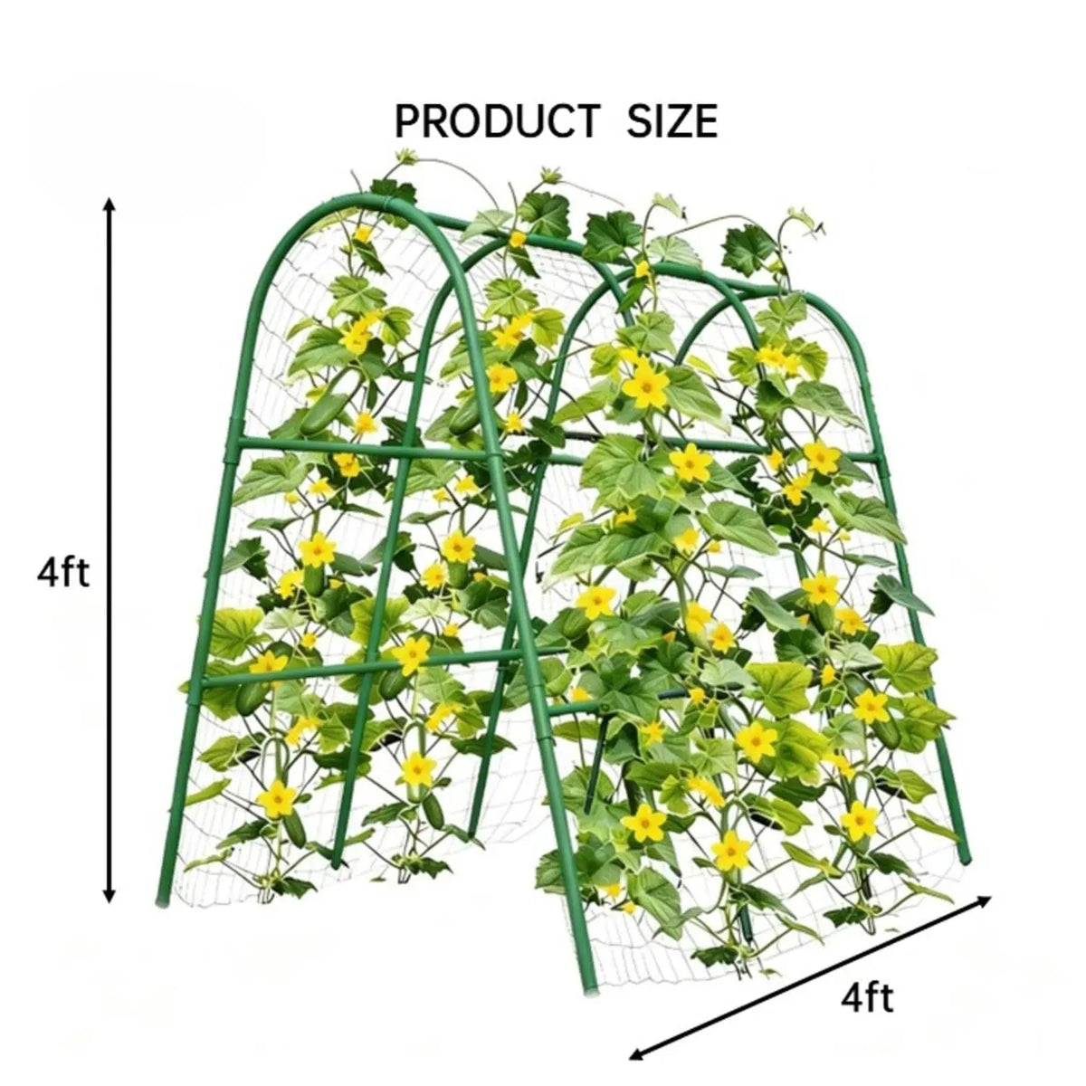 Heavy-Duty Metal Garden Arch Trellis – Rust-Resistant Plant Support