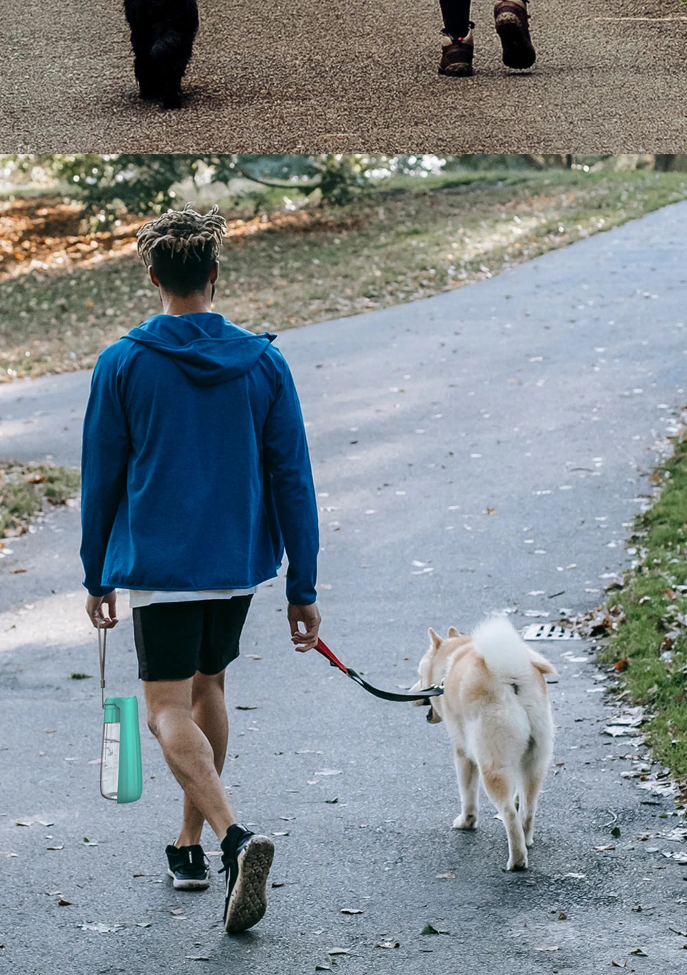 550ML Fold Dog Water Bottle Twist Open PET Portable Dog Drinking Bowl Traveling Outside Feeding Walk A dog Puppy Water Bottle