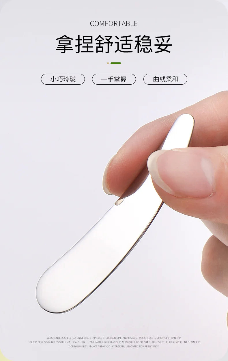 Crescent Moon Shape Face Cream Spoon 304 Stainless Steel Facial Mask Spoon Beauty Skin Care Tool