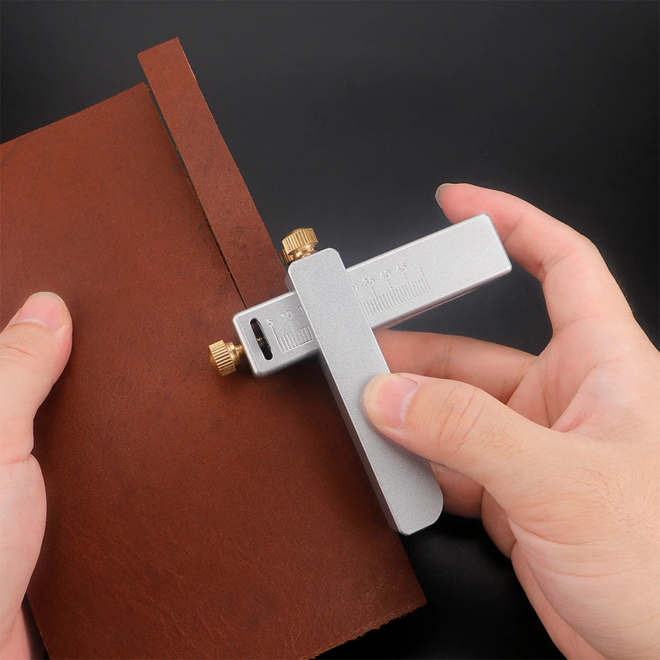 QJH Adjustable Faux Leather Strip Precision Cutting Tool, for DIY Handheld Cutting Belt, Watch Bands & Luggage Straps Craft Tool
