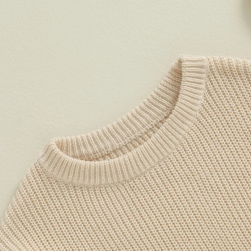 Autumn Winter Fashion Mommy and Me Matching Sweaters Solid