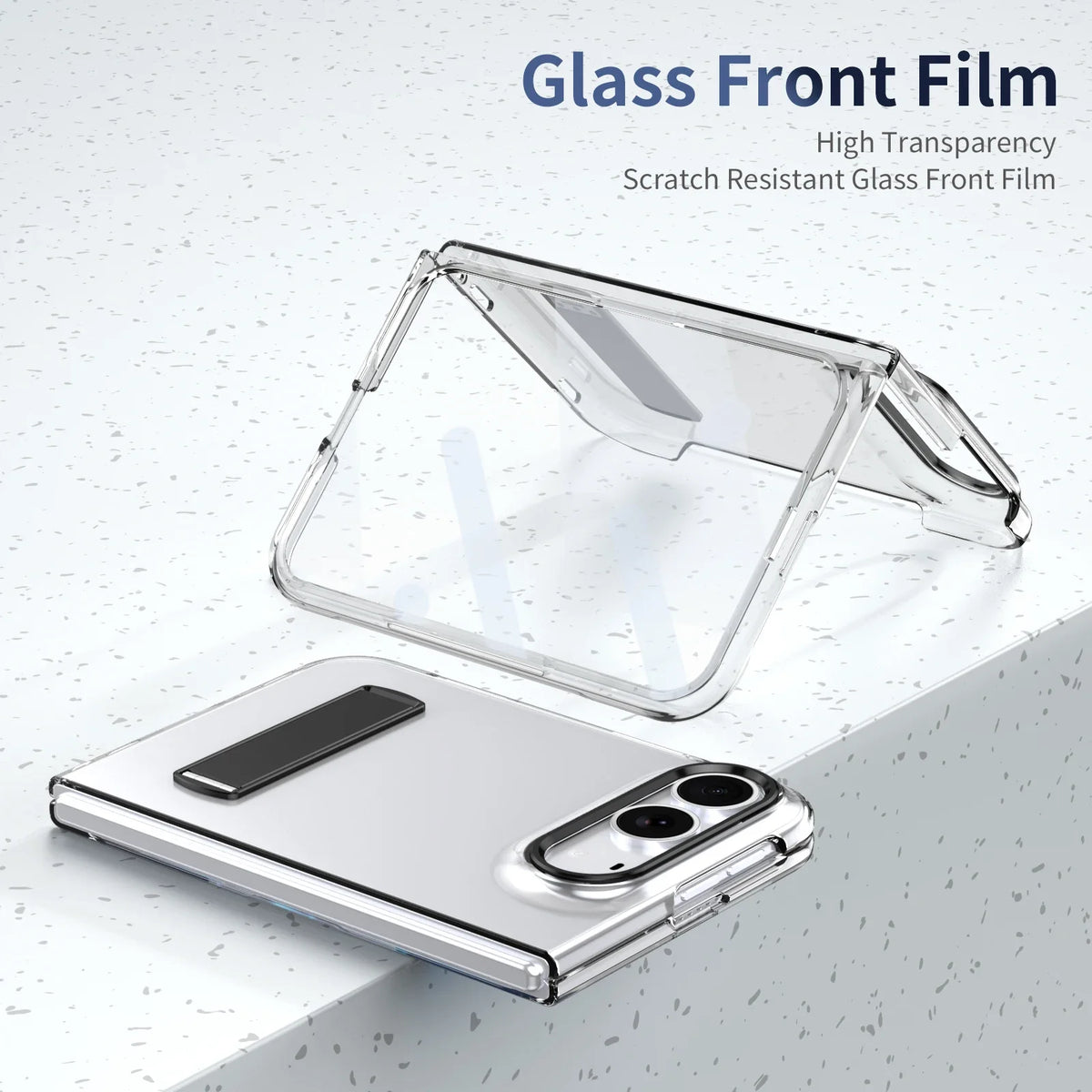 Stand Function Case for Iphone Duo Iphoneduo Anti-Drop Glass Film Hard Strong Full Protection Cell Phone Accessories
