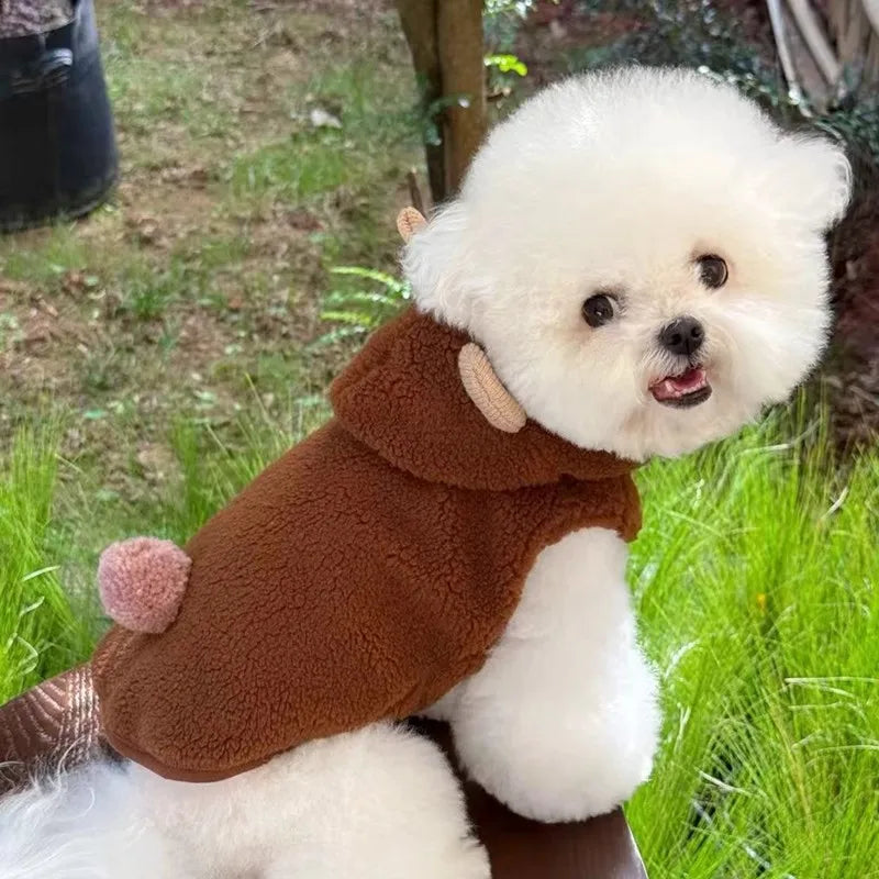 Thick Warm Winter Dog Coat Fleece Dog Jacket Pet Hooded Sweatshirt Chihuahua Bichon Dachshund Dog Clothes Kitten Puppy Overalls