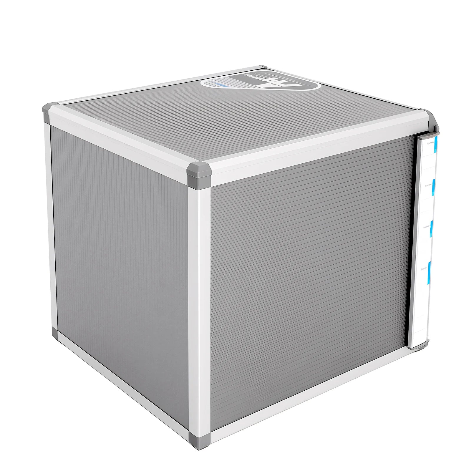 4 Layers Locking Drawer Cabinet Desk Organizer, Home Office Desktop File Storage Box,  Locking Storage Cabinet, Aluminum Alloy