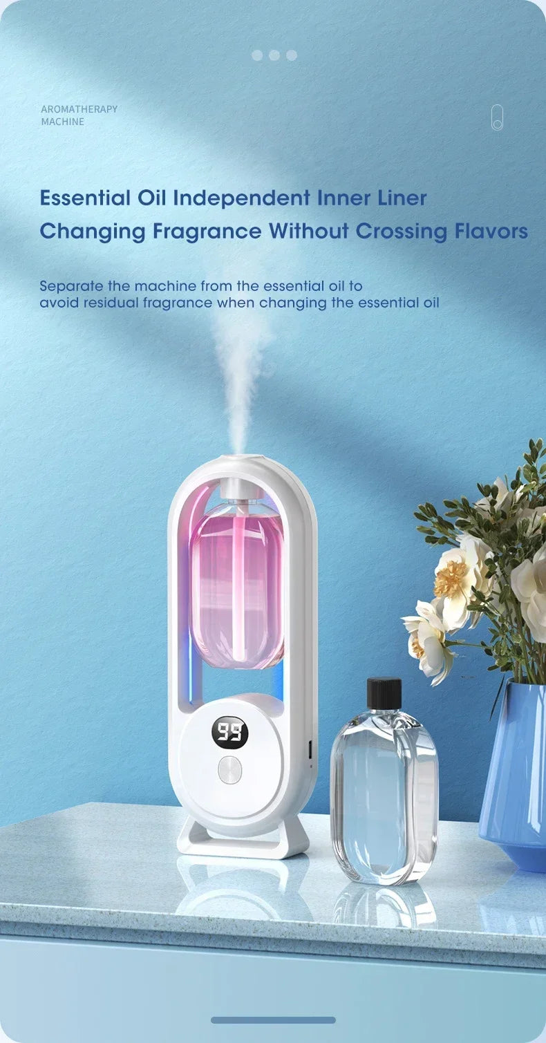 Automatic Home Fragrance Machine Essential Oil Diffuser Nebulizer Perfume Scent Machine for Kitchen and Toilet Deodorization