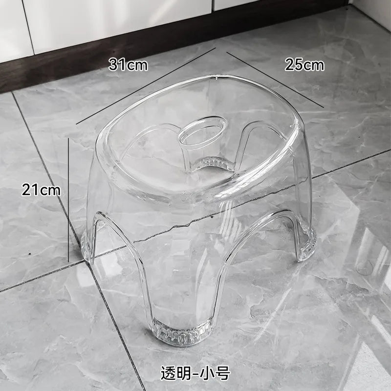 Acrylic Non-Slip Bathroom Stool