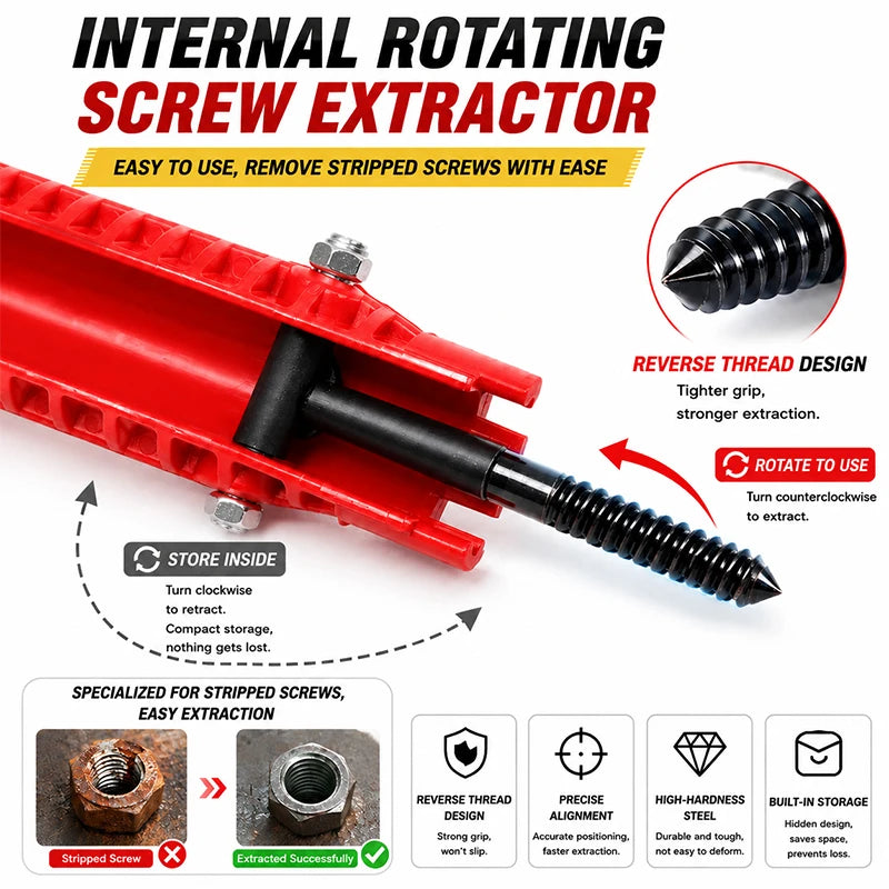 14-in-1 Sink Wrench Multi-function Faucet Wrench Broken Screw Extractor