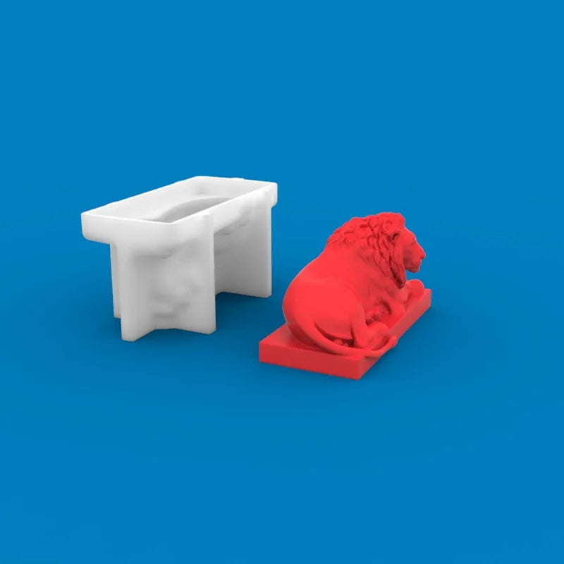 3D Lion candle silicone mold Lion head resin silicone mold Lion home decoration concrete gypsum cement silicone mold
