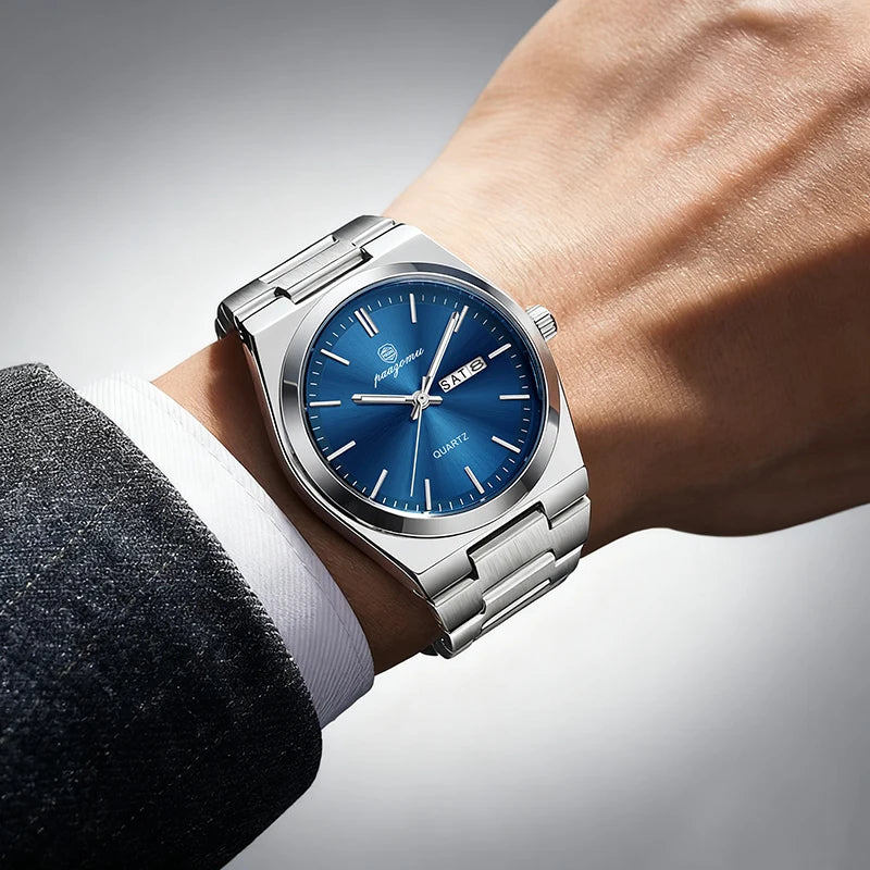 PAAZOMU Ultra Thin Quartz Watch Men Women Minimalist Style