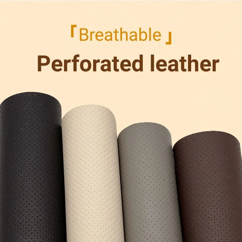 Self Adhesive Breathable Leather Car Seat Repair Perforated Faux Genuine Leather Leather Sofa Car Interior Refurbishment Sticker
