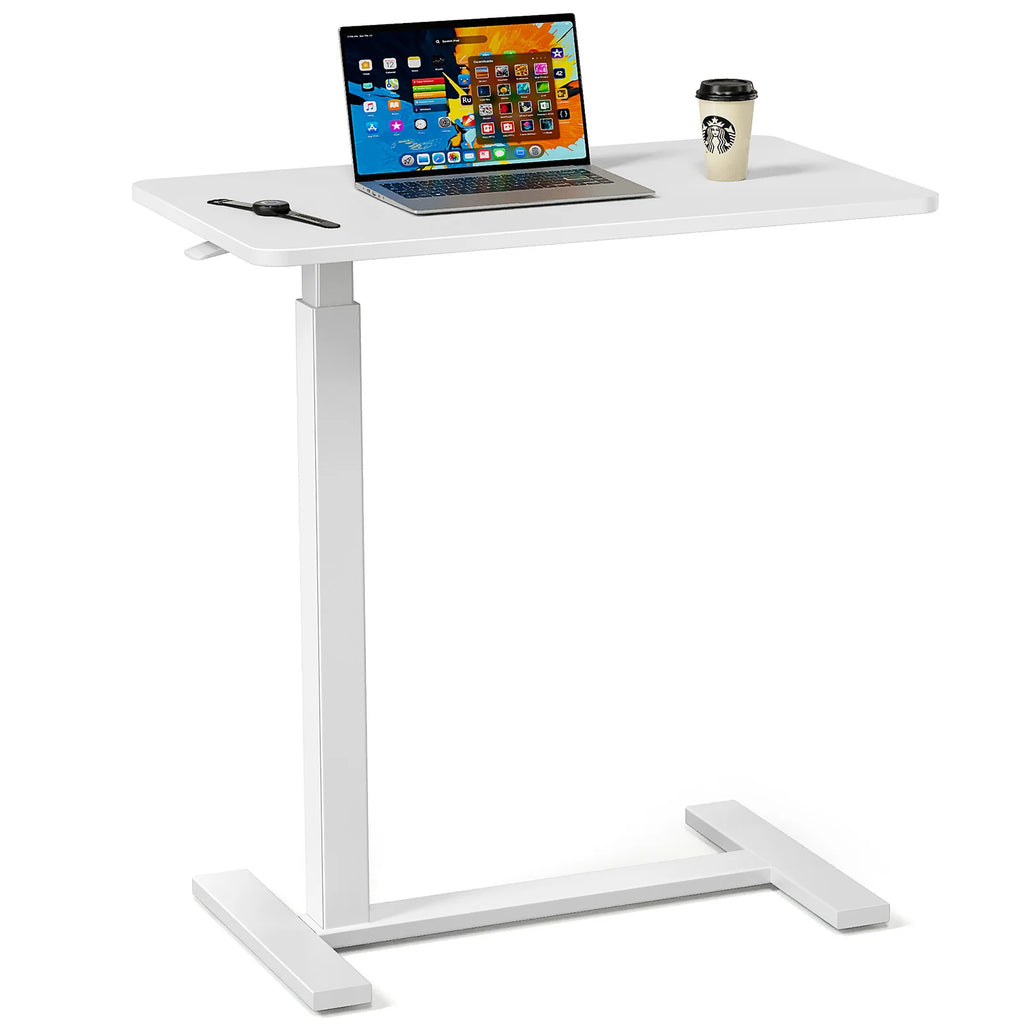 JHK Overbed Bedside Sofa Table with Hidden Wheels Adjustable