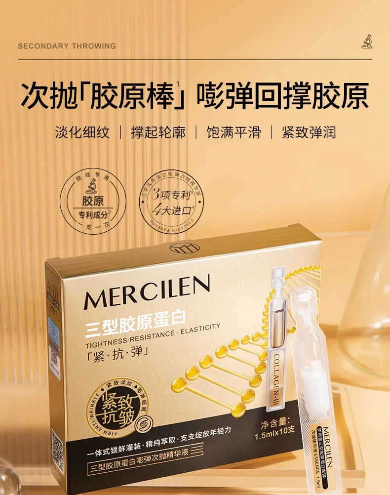 Type III Collagen Essence Moisturizing Firming Anti-Wrinkle Fade Fine Line Tightness Essence Anti-aging Smoothing Face Skin Care