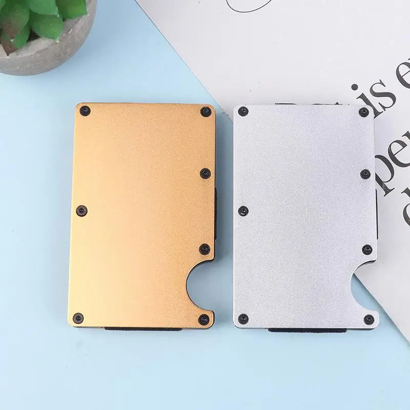 RFID Slim Minimalist Wallet For Men Women Credit Card Holder With Money Clip Thin Design For Pocket Camping Activities