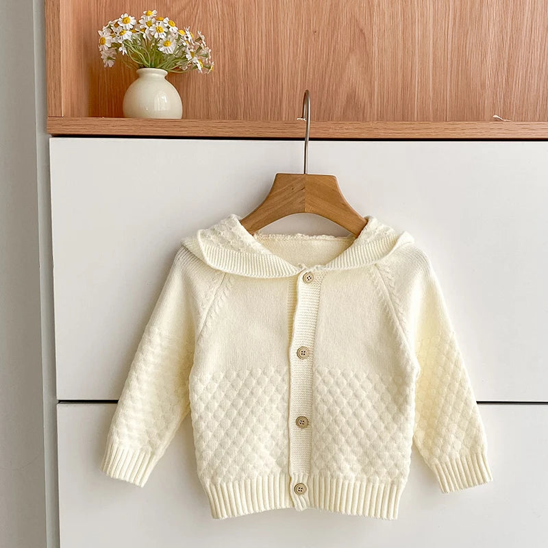 Autumn Baby Girls Hoodie Jacket Kids Sweater Long Sleeve Knitted Cardigan T-Shirt Children Tops Zipper Sweatshirt Child Coat