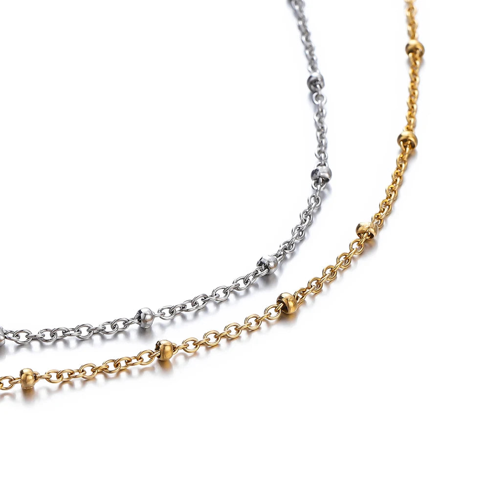 No Fade 2Meters Stainless Steel Chain Cross Chain with