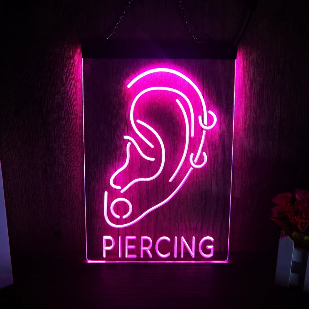Piercing Beauty Shop LED Neon Sign-3D Carving Wall Art for Home,Room,Bedroom,Office,Farmhouse Decor