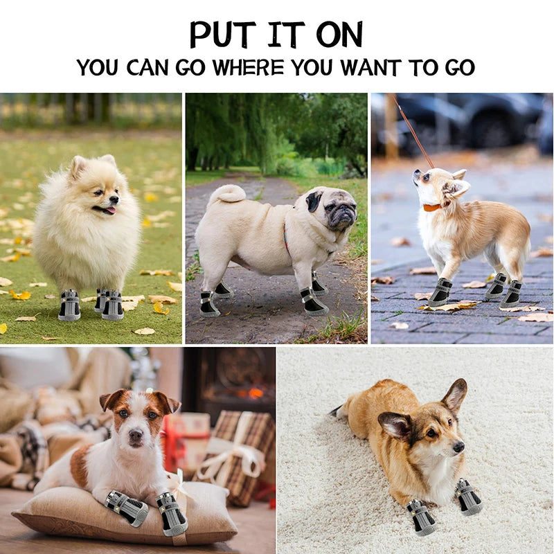 Dog Shoes Non-slip Soles Thick Plush Protection Paw Pet