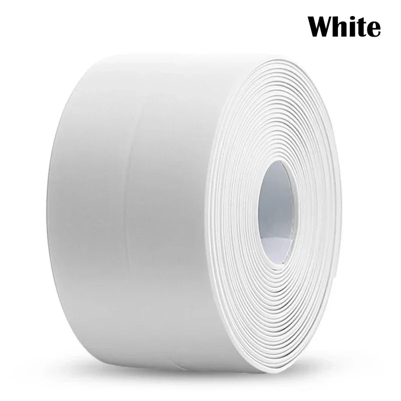 1/2/3.2M Self-adhesive Sealing Tape PVC Oil-Proof Kitchen Sink Edge Caulk Tape Waterproof Bathroom Toilet Corner Wall Stickers