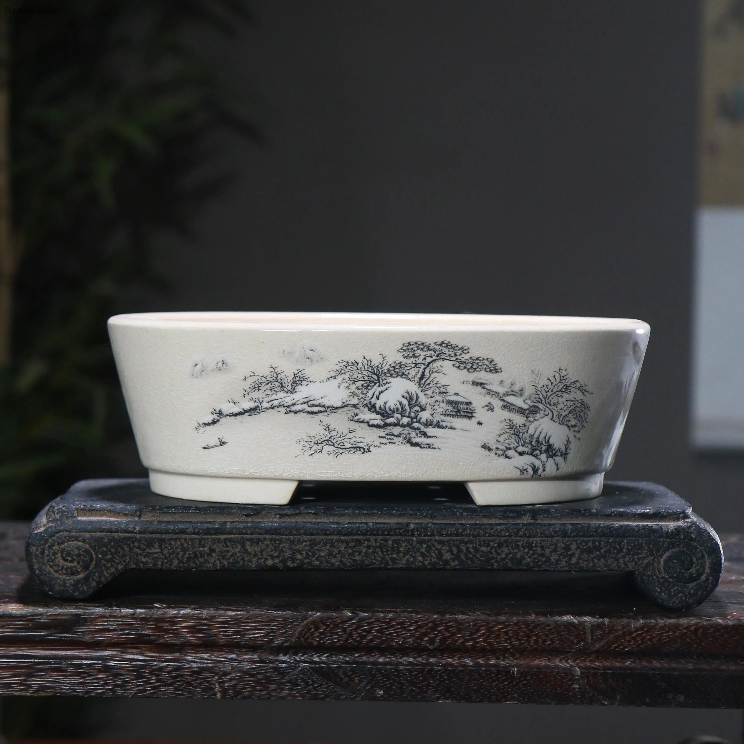 6Size Purple Sand Flower Pot Ceramic Bonsai Pot Handmade Succulent Flower Pot Chinese Landscape Flower Pot Home Decor LE302