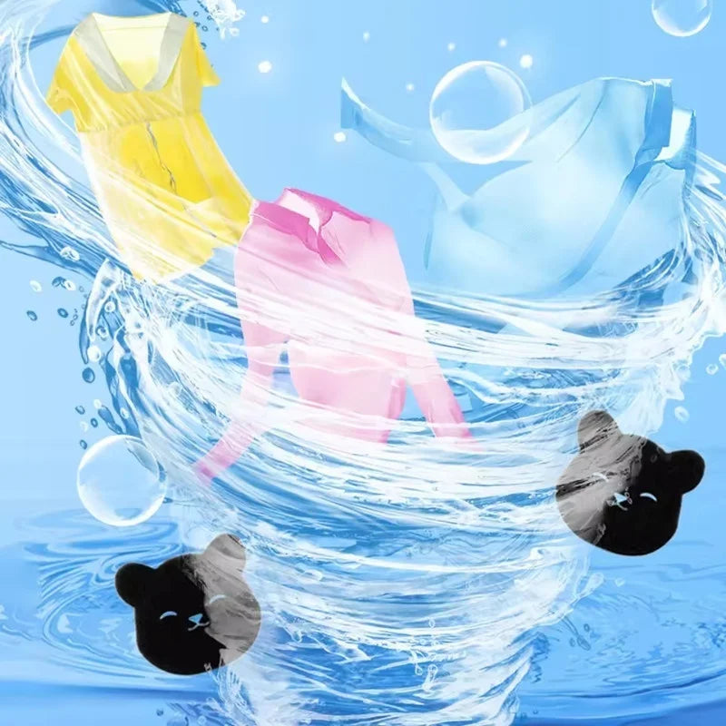 4-8Pcs Pet Hair Remover Bear Shape Laundry Balls Washing Machine Lint Catcher Reusable Clothes Sofa Cat Dog Fur Cleaning Sponge