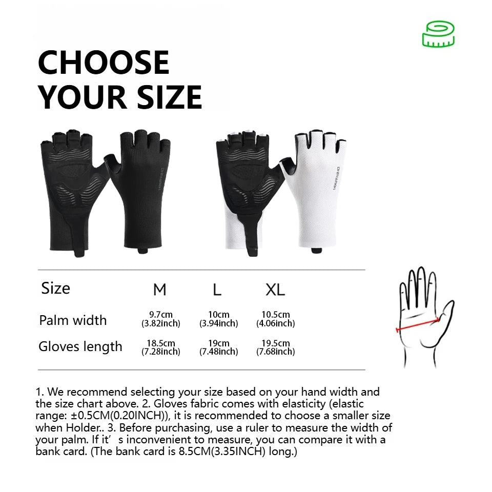 GETINFIT 1Pair Half Finger Gloves Outdoor Sports Gloves Summer