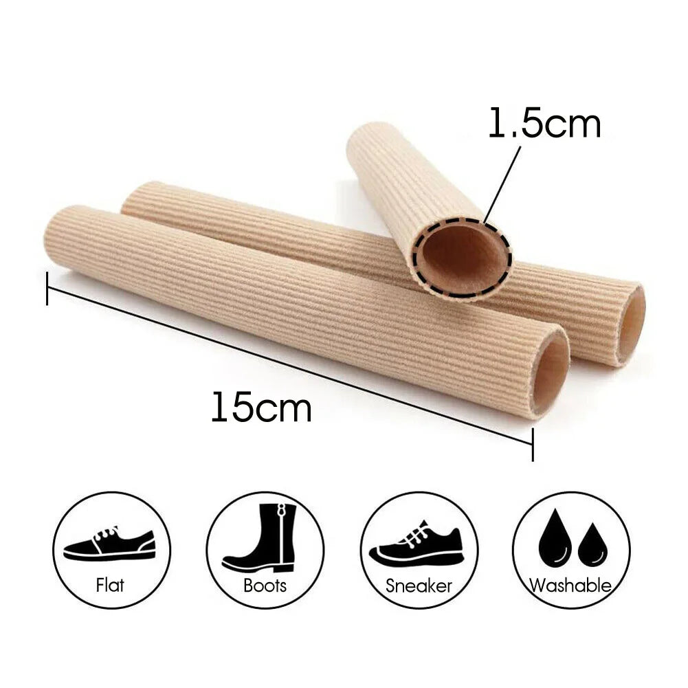 Silicone Tube Toe Gel Protector Cover Finger&Toe'S Fabric Gel Bandage Insoles Corns Blisters Pain Relief Soft Pads