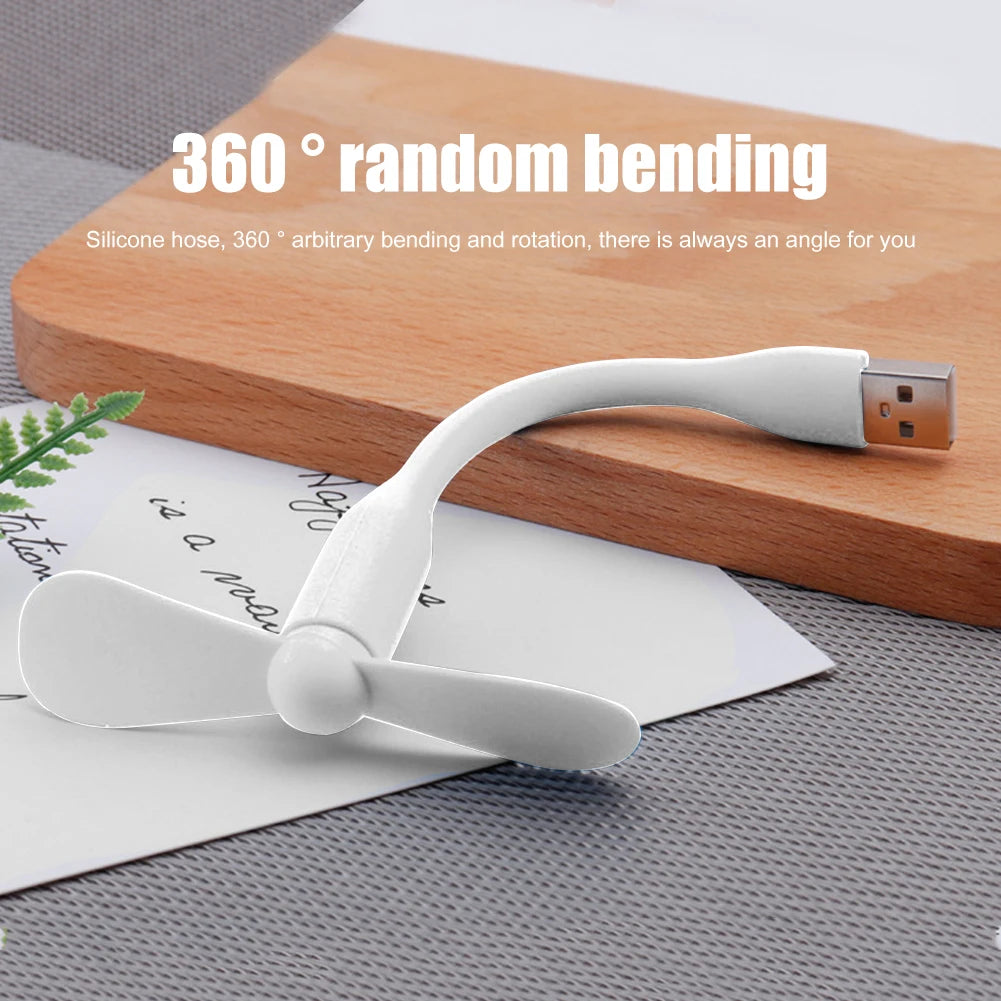 Flexible USB Mini Fan for Laptop & Power Bank