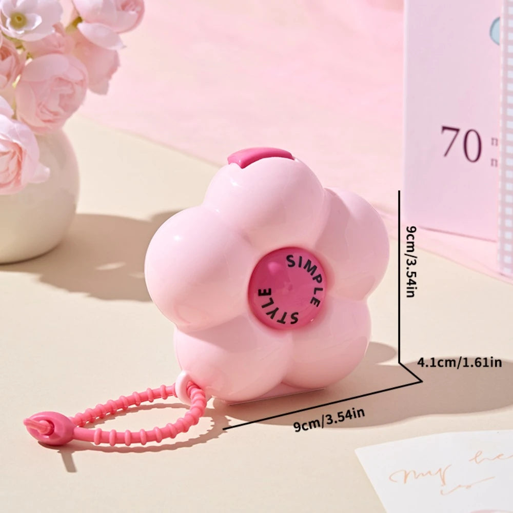 Cute Flowers Storage Box Pendant Dopamine with Dividers Jewelry Case Waterproof Plastic Medicine Box Travel