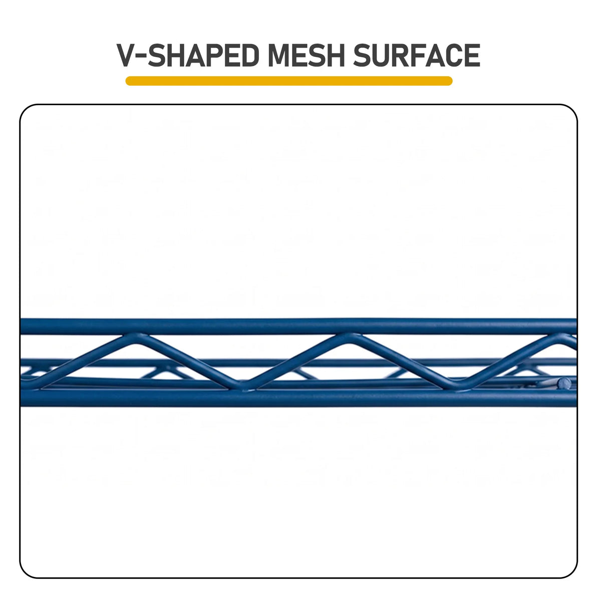 5-Tier Blue Metal Wire Storage Shelving Unit