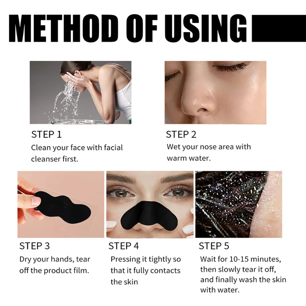 10/20/50/100PCS Nose Blackhead Remover Mask Shrink Pore Acne Treatment Sticker Black Dots Strips Nose Deep Cleansing Skin Care