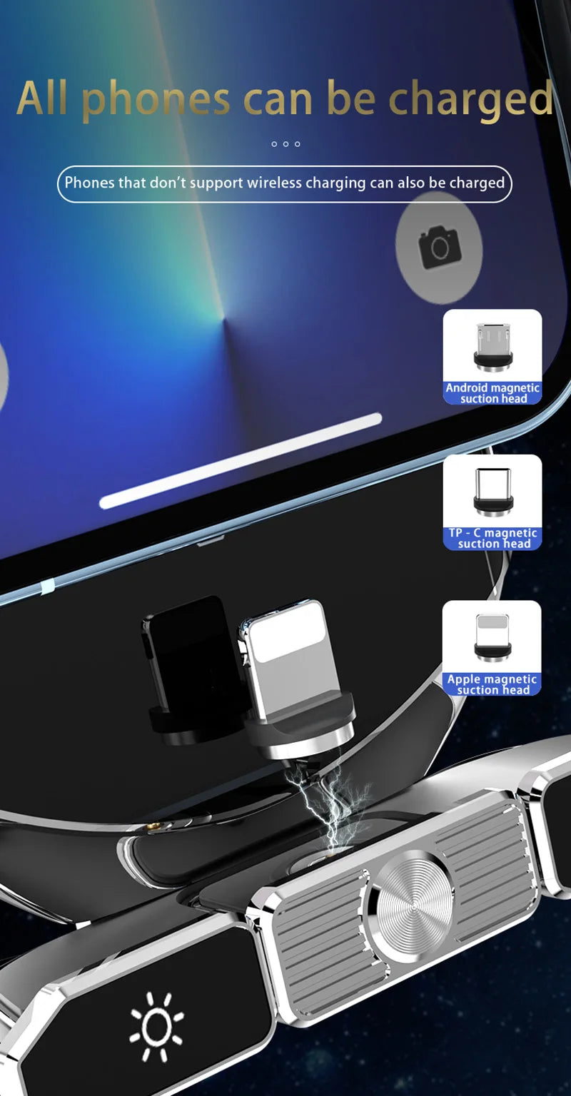 Gravity Car Holder Stand Wireless Charger Phone Air Vent Clip Mount Mobile Cell Gps Support for Iphone 14 13 12 X Samsung Xiaomi