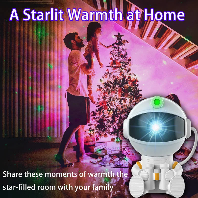 Galaxy Nebula Projector Lamp, Astronaut Design