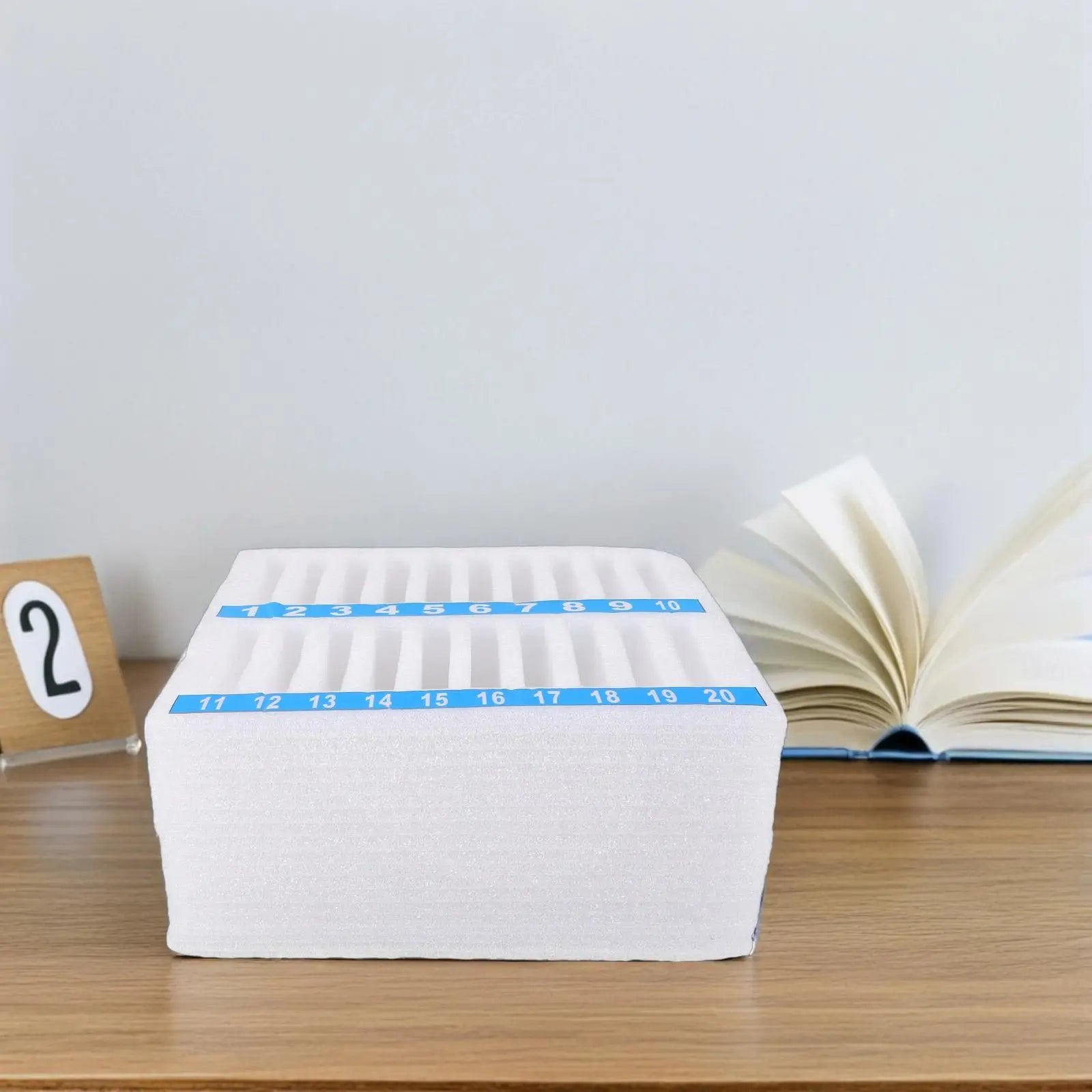 20 Grids Mobile Phone Storage Organizer Soft Foam Desk Organizer for Office Meeting Room Classroom desk phone management box