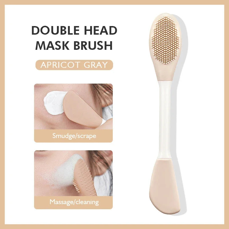 Silicone Facial Cleansing & Mask Brush 2 In1 Cleaning Tools Facial Skin Care Scrub Exfoliator Scrub Pore Blackhead Deep