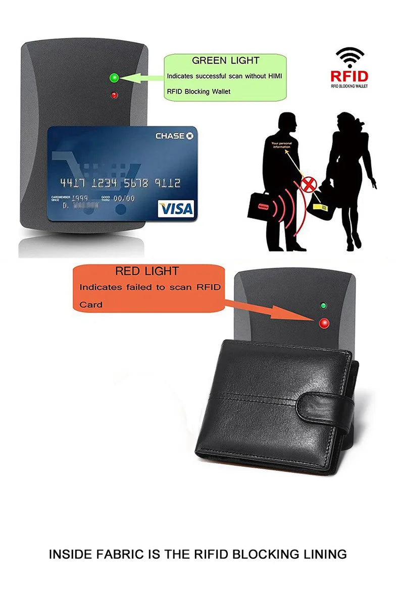 Rfid Leather Mens Wallet with Coin Pocket Designer Dollar Mens Leather Wallet with Rfid